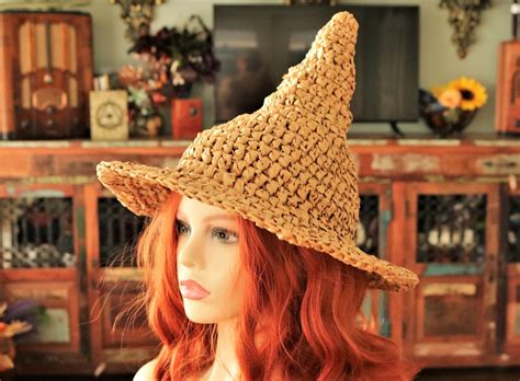 Raffia witch hat